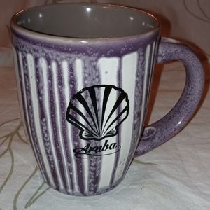 Café purple striped Bermuda cup